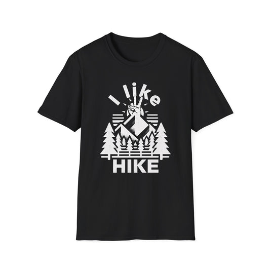 black hiking graphic t-shirt.